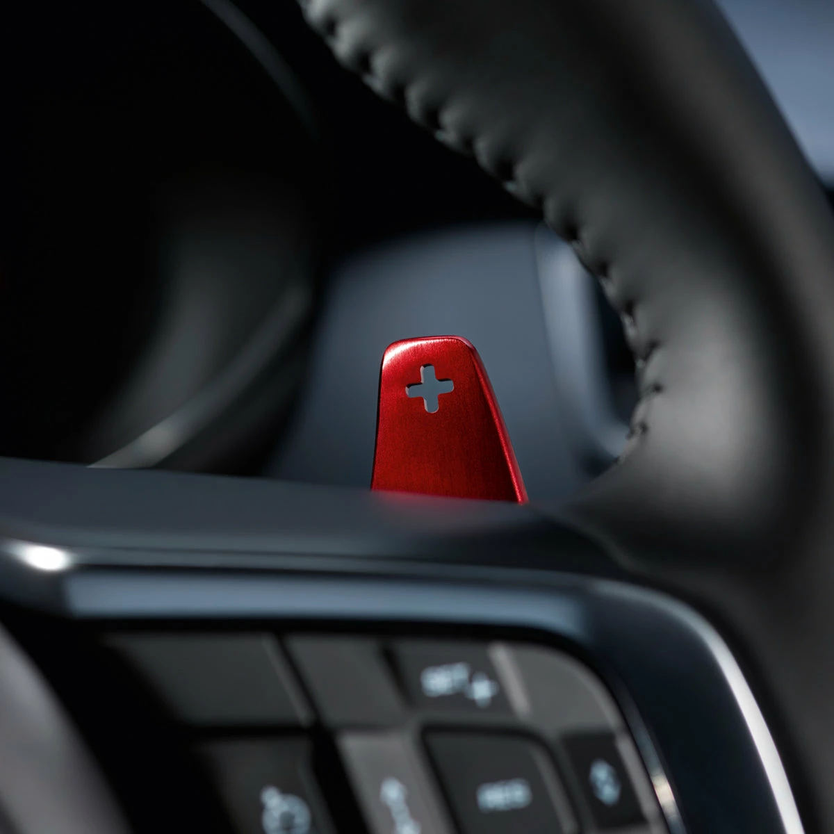 Jaguar Aluminium-Schaltwippen - Rot 3 Jaguar Aluminium-Schaltwippen - Rot