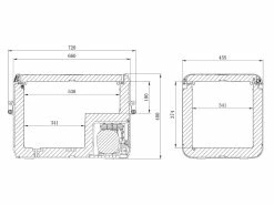 Dometic CFX3 55 Tragbare Kompressorkühl- Und -gefrierbox -Autoteile Verkäufe cfx3 55 dimensions cm